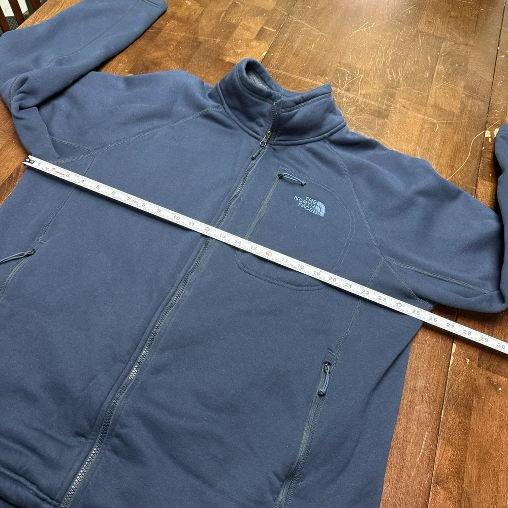 The North Face Jacket Mens XXL Navy Timber Full Zip Soft Shell Sherpa Hiking EUC